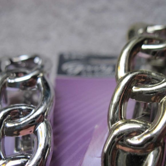 Interlocking Rings Goody Plastic Hair Barrette Metal Back Silver Gold Black Ring - Picture 9 of 16